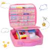 Taladad Carrying Case Compatible with Little Tikes Story Dream Machine Books Starter Set,Portable Storage Bag with Handle for Storytime,Little Golden Book,Little Puppy Character (Pink) view 3