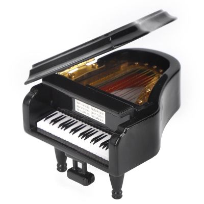 Glomora Basswood Miniature Piano Musical Instruments Ornaments,Miniature Piano Mini Musical Instrument Model for Gift Home Desktop Ornaments