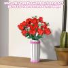 aphpaio Vase for 10347 10280 10328 10342 Flower Bouquet Building Decoration Set and Artificial Flowers, for Valentines Day for Her and Girls Adults, Vase Only view 2