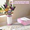 aphpaio Vase for 10347 10280 10328 10342 Flower Bouquet Building Decoration Set and Artificial Flowers, for Valentines Day for Her and Girls Adults, Vase Only view 3