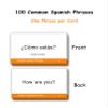 100 Essential Spanish Phrases Flash Cards for Adults - Learn Spanish Phrases for Beginners with Durable & Portable Flashcards view 2
