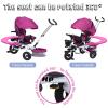 5-in-1 Kids Tricycle Tricycle for Toddlers 1-3 Toddler Tricycle W/Parent Handle-5-Point Seatbelt-Removable Canopy-Foldable - Wheel Brakes,Tricycle Stroller with a Weight Capacity of up to 66 lbs view 2