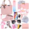 Play Purse for Little Girls, 34PCS Toddler Sports Purse with Sun Hat, Wristbands, Water Bottle, Princess Toys Includes Handbag, Wallet, Pretend Makeup for Kids Purse Birthday Gift for Girls 3 4 5 6 + view 1