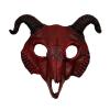 TINAYAUE Unisex Goat Skull Mask PU Devil Horns Mask Scary Halloween Masks for Women Men Lifelike Sheep Face Carnival Animal Theme Party Cosplay Props Performance Demon Costume Accessories view 1