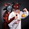 TINAYAUE Unisex Goat Skull Mask PU Devil Horns Mask Scary Halloween Masks for Women Men Lifelike Sheep Face Carnival Animal Theme Party Cosplay Props Performance Demon Costume Accessories view 4