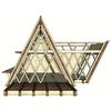 1:24 Miniature Expanded A-frame House, Wooden Dollhouse, Diy Kit view 1