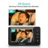 5'' Baby Car Camera with NO.1 Night Vision, USB Powered, Mirror/Normal Mode, 1080P IPS Crystal-Clear Car Baby Monitor With Brightness Setting & 3X Zoom, infant Backseat Camera, S100U, 5inch Black view 4