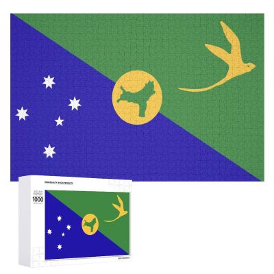 Christmas Lslands Flag Puzzle for Adults Wooden Jigsaw Puzzles for Wall Art