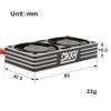 DKKY RC Motor Cooling Fan Heatsink 30mm Dual Fan for ARRMA Axial Traxxas 1/6 1/8 1/10 RC Crawler Car 3650 550 3660 4274 4068 4268 Motor (Black) view 2