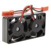 DKKY RC Motor Cooling Fan Heatsink 30mm Dual Fan for ARRMA Axial Traxxas 1/6 1/8 1/10 RC Crawler Car 3650 550 3660 4274 4068 4268 Motor (Black) view 4