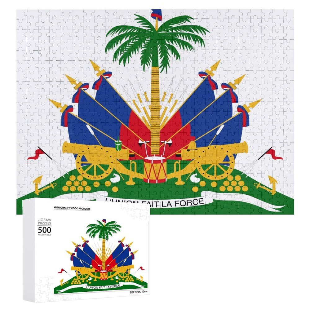 Haiti-Flag Puzzle for Adults Wooden Jigsaw Puzzles for Wall Art