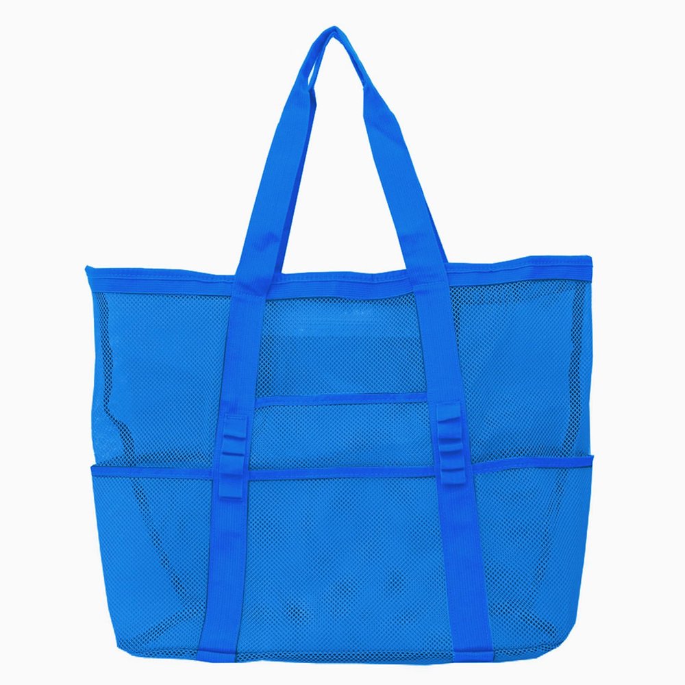 STDEV Grids Beach Bag Trend Handbag Large Capacity Shoulder Bag Multi-Pockets Sand Toy Bag Picnics Bag Beach Toy Storage Bag