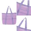 STDEV Grids Beach Bag Trend Handbag Large Capacity Shoulder Bag Multi-Pockets Sand Toy Bag Picnics Bag Beach Toy Storage Bag view 2
