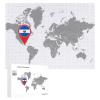 El Salvador Flag World Map Puzzle for Adults Wooden Jigsaw Puzzles for Wall Art view 1