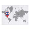 El Salvador Flag World Map Puzzle for Adults Wooden Jigsaw Puzzles for Wall Art view 3