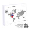 El Salvador Flag World Map Puzzle for Adults Wooden Jigsaw Puzzles for Wall Art view 4