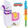 Birchio Llama Pinatas Bundle with a Blindfold and a Bat (17 x 14 x 4 Inches), Perfect for kid's Birthday Parties, Mexican Theme Parties, Decorations view 1