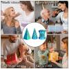 3PCS Impossible Cone,3D Printed Spiral Cone Fidget Toys,Impossible Pyramid Passthrough Sculpture,Stress Relieving Toys for Adults and Kids,Stocking Filler White Elephant Gifts(Blue Green) view 3