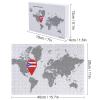 Puerto Rico Flag World Map Puzzle for Adults Wooden Jigsaw Puzzles for Wall Art view 2