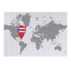Puerto Rico Flag World Map Puzzle for Adults Wooden Jigsaw Puzzles for Wall Art view 3