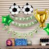 Kwuz Soccer Balloons Championship Trophy Balloon, 32 Inch Foil Mylar Gold Champion Balloon First Prize Soccer Party Decorations World Cup Sport Theme Birthday Party Balloons Decorations Supplies Decor view 2