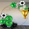 Kwuz Soccer Balloons Championship Trophy Balloon, 32 Inch Foil Mylar Gold Champion Balloon First Prize Soccer Party Decorations World Cup Sport Theme Birthday Party Balloons Decorations Supplies Decor view 3