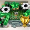 Kwuz Soccer Balloons Championship Trophy Balloon, 32 Inch Foil Mylar Gold Champion Balloon First Prize Soccer Party Decorations World Cup Sport Theme Birthday Party Balloons Decorations Supplies Decor view 4