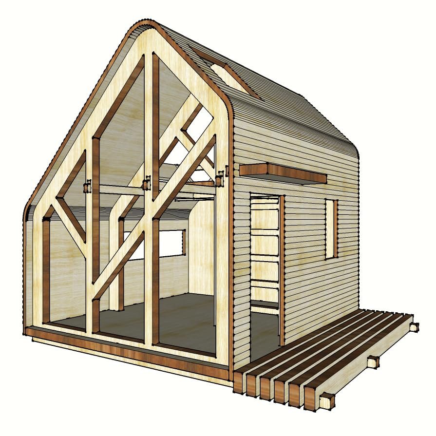 1:24 Miniature Little Forest Cabin, Wooden Dollhouse, Diy Kit