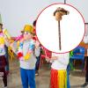 Stick Horse Music Stick Animal Neighing Galloping Sound, Portable Hobby Horse on A Stick Horse Riding Stick Children, Light Brown D view 4