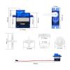 1 pc FS90R 360 Degree Continuous Rotation servo Wheel view 2