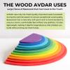 AVDAR 11Pcs Wooden Semicircle Stacker Toy, Semicircle Rainbow Stacking Puzzle, Montessori Nesting Puzzle for Kids, Rainbow Building Blocks Board Set for Learn Creative Thinking Toys view 3