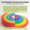 AVDAR 11Pcs Wooden Semicircle Stacker Toy, Semicircle Rainbow Stacking Puzzle, Montessori Nesting Puzzle for Kids, Rainbow Building Blocks Board Set for Learn Creative Thinking Toys view 4