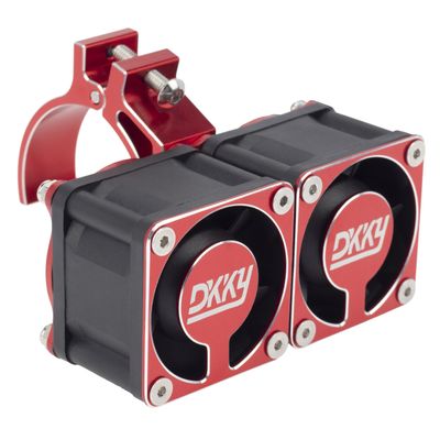 DKKY RC Motor Cooling Fan Heatsink with 42mm Mount for Arrma Axial Traxxas 1/6 1/8 1/10 RC Models with 4274 4286 Motor (Red)