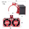 DKKY RC Motor Cooling Fan Heatsink with 42mm Mount for Arrma Axial Traxxas 1/6 1/8 1/10 RC Models with 4274 4286 Motor (Red) view 2