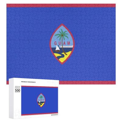 Guam Flag Puzzle for Adults Wooden Jigsaw Puzzles for Wall Art