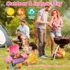 AugToy Girls BBQ Grill Playset & Toddler Vanity Magic Makeup Set Table view 3