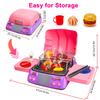 AugToy Girls BBQ Grill Playset & Toddler Vanity Magic Makeup Set Table view 4