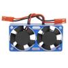 DKKY RC Motor Cooling Fan Heatsink 30mm Dual Fan for ARRMA Axial Traxxas 1/6 1/8 1/10 RC Crawler Car 3650 550 3660 4274 4068 4268 Motor (Blue) view 3