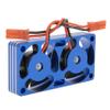 DKKY RC Motor Cooling Fan Heatsink 30mm Dual Fan for ARRMA Axial Traxxas 1/6 1/8 1/10 RC Crawler Car 3650 550 3660 4274 4068 4268 Motor (Blue) view 4