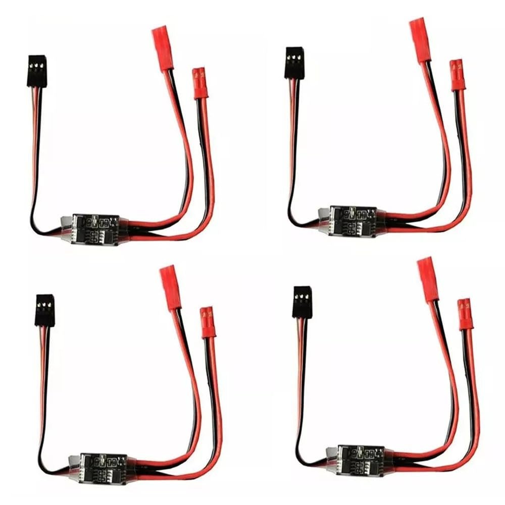 2/4pcs RC Remote Controlled AUX on/Off Electronic Switch JST 2/20A Cables & Y9J7 Q4M9 (3V-30 20A4PCS)