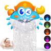 Bath Toys, Light Up Crab Bath Bubble Maker Bathroom Toys for Kids Ages 1-3 4-8,Bath Bubble Machine with Colourful Light Toddler Bathub Toy Great Birthday for Kids view 1