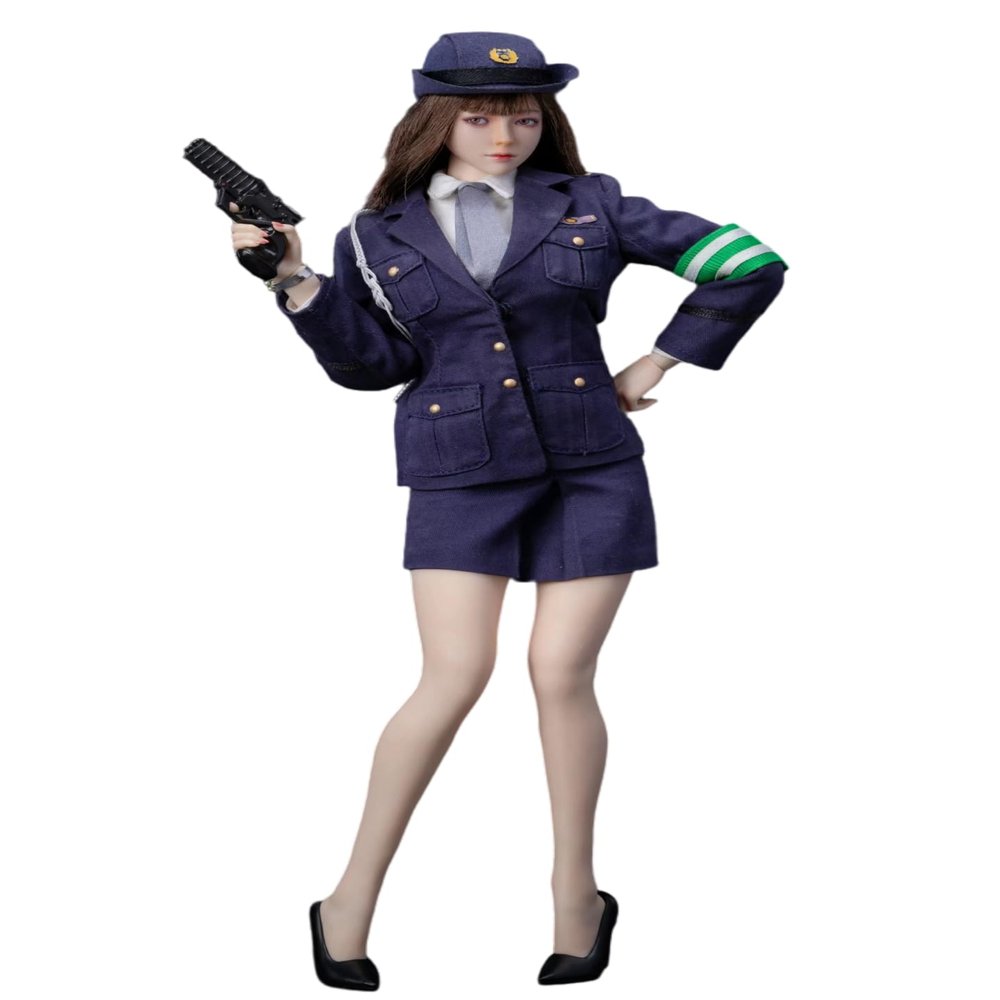 1/6 Scale Female Action Figure,12inch Super Flexible Policewoman Action Figure Body Doll Full Set Collection