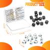 24 Pcs Dice Set, The Crossword Solitaire Game, 6 Sided Dice Crossword Creative Game, Two-Player Interactive Family English Letter Dice Games for Adults view 2