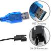 Tosiicop 3.7V Lipo Battery Charger - SM-2P Cable RC Toy Remote Control Car Vehicle Rechargeable Li-ion Batteries Chargers USB for Bunch Bubble Gun Stunt Truck Boat 2 Pack view 2