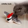 BTSEURY Pet Plush Toy, Interactive Soft Flapping Bird Squeaky Cat Electric Plush Toy for Home Indoor, Pet Electronic Plush Toy view 3