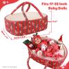 BABESIDE Reborn Baby Doll Clothes Set with Bassinet  9 Pcs Christmas Reborn Baby Doll Accessories & Clothes with Bottle and Socks for 17-22 Inch Realistic Dolls for Girls view 4