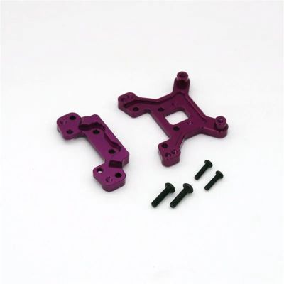 HLSONHENGM for WLtoys 124016 124018 1/12 RC 4WD Metal Upgrade Parts for Remote Control car Rear and Rear Shock Racks(Purple)