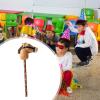 Stick Horse Horse Riding Stick, Sturdy Halloween with Sound Effects Hobby Horse Riding Toy for Boys Girls, Light Brown D view 4