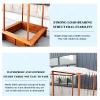 KGXUELING Sandbox with Lid and Cover, Large Wooden Sandbox with Canopy, Sand Pit for Beach Patio Outdoor Backyard view 4