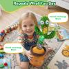 Ayeboovi Dancing Talking Cactus Baby Toys Interactive Toy Repeating Records What You Say Volume Adjustable Singing Cactus Toddler Games with 120 Songs Easter Basket Stuffers for Kids view 4
